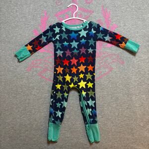Little Sleepies Bamboo Shades Of Stars Crescent Zippy 2-Way Zipper Sleeper 0-3 M